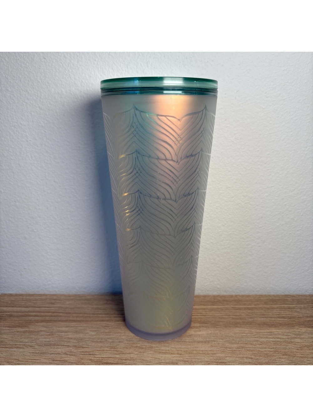 Starbucks 2021 Mermaid Tail Cold Tumbler 24oz Iridescent Matte Undersea Cup